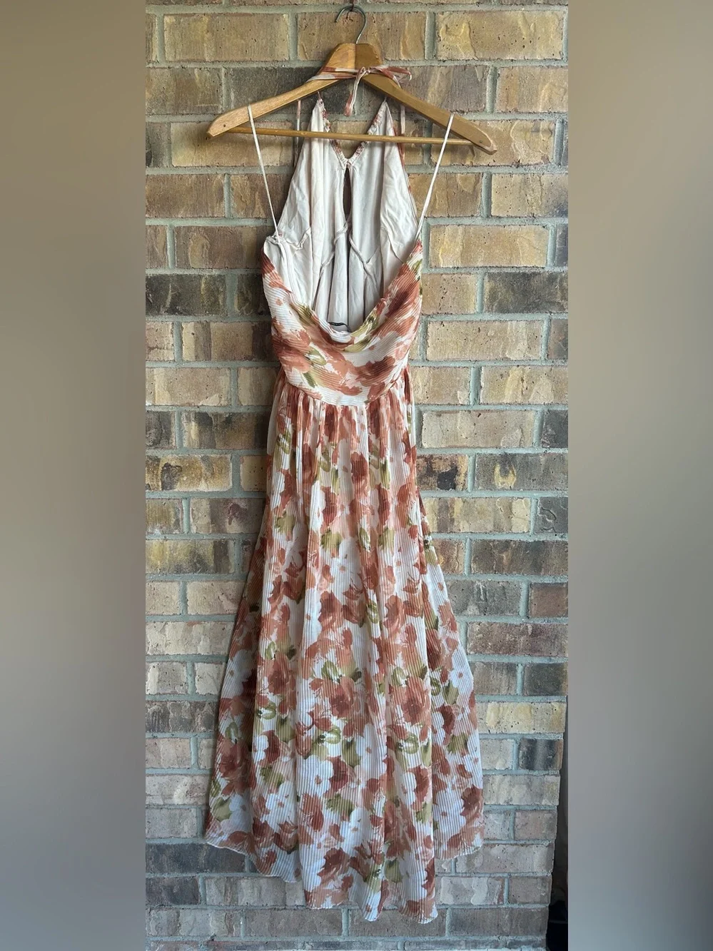 Abercrombie & Fitch Floral Halter Maxi Dress  Women's Size Large